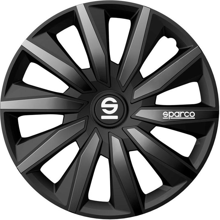 Sparco Wieldoppen setpen Milano - 15-inch - Zwart/Grijs - Se, Auto diversen, Wieldoppen, Verzenden
