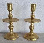 Kandelaar (2) - Messing - Kraagkandelaars, Antiek en Kunst