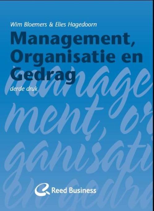 Management, organisatie en gedrag 9789035244955 Wim Bloemers, Boeken, Wetenschap, Gelezen, Verzenden