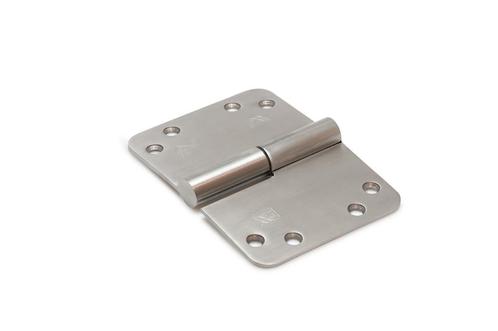KOGELSTIFTPAUMELLE RONDE HOEK 125X89MM LINKS RVS, Doe-het-zelf en Verbouw, Hang- en Sluitwerk, Verzenden