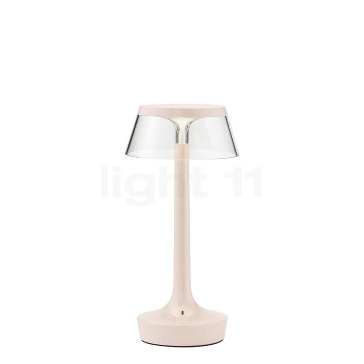 Flos Bon Jour Unplugged Acculamp LED, body roze/kroon transp, Tuin en Terras, Buitenverlichting, Nieuw, Verzenden