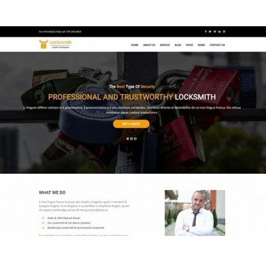 Locksmith Website - HTML Template, Computers en Software, Educatie- en Cursussoftware