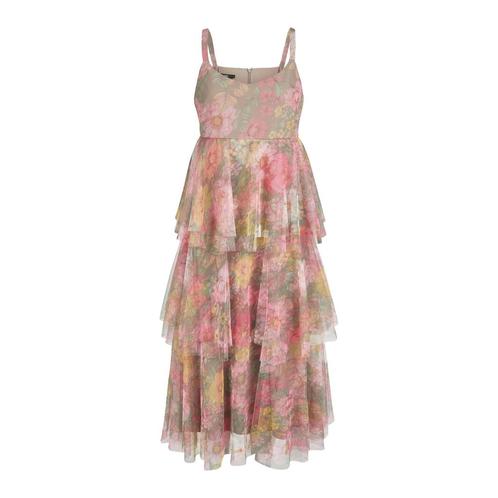 Marc Aurel • midi jurk met bloemen • 36, Kleding | Dames, Jurken, Roze, Nieuw, Maat 36 (S), Verzenden