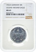 Duitsland, Weimar Republiek 3 Mark 1922 - NGC MS63