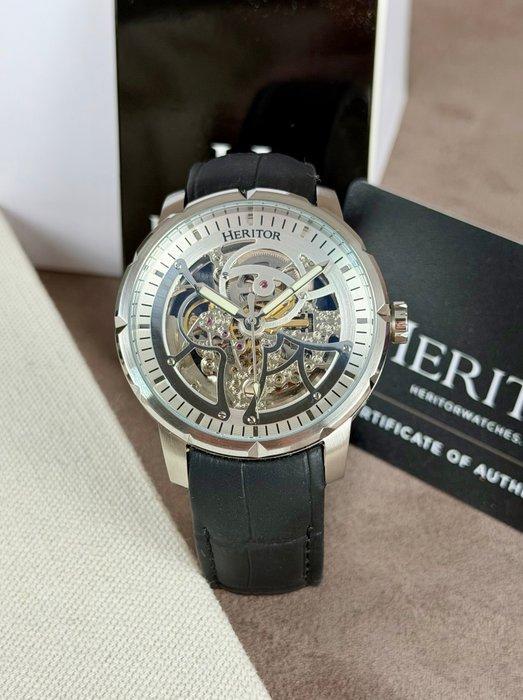Heritor - Heritor Automatic Ryder Skeleton - Black/White -, Sieraden, Tassen en Uiterlijk, Horloges | Heren