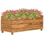 vidaXL Plantenbak verhoogd 100x40x38 cm gerecycled teakhout, Tuin en Terras, 100 cm of meer, Verzenden, Nieuw, Hout
