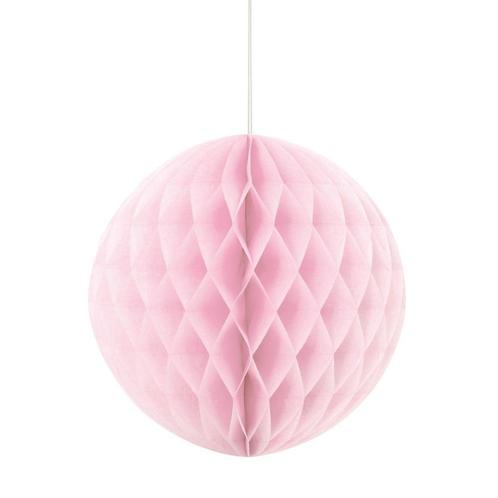 Honeycomb Bol Lichtroze 20cm, Hobby en Vrije tijd, Feestartikelen, Nieuw, Verzenden