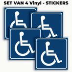 4 STUKS Vinyl Stickers Rolstoel Toegankelijk Deursticker -, Verzenden, Nieuw