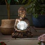 Solar Boeddha - Gazing Buddha - 35 cm (tuinverlichting), Tuin en Terras, Tuinbeelden, Verzenden, Nieuw, Overige typen