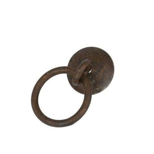 Ringgreep 40 mm met ronde rozet ijzer geroest, Doe-het-zelf en Verbouw, Hang- en Sluitwerk, Nieuw, Ophalen of Verzenden
