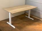 Nieuw Zit Sta Bureau - Wit Frame - Natuureiken Bureaublad, Verzenden, In hoogte verstelbaar, Nieuw, Stabureau