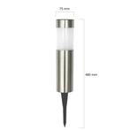 Solar wandlamp Lucifer RVS op zonne energie - Set van 2, Tuin en Terras, Buitenverlichting, Zonne-energie, Verzenden, Wandlamp
