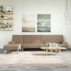 vidaXL Slaapbank L-vormig 255x140x70 cm kunstleer, Verzenden, Nieuw, Leer, Minder dan 150 cm