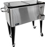 AXI Retro Cooler RVS - Koeler met wielen - 76L inhoud - Koel, Ophalen of Verzenden, Nieuw