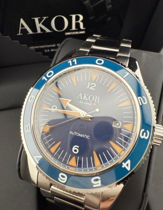 AKOR Le Locle Ws Explorer Blue Full Acier New Full Set -, Sieraden, Tassen en Uiterlijk, Horloges | Heren