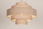 Rietveld Hanglampen - Taupe - Stof, Metaal, Huis en Inrichting, Lampen | Hanglampen, Verzenden, Nieuw