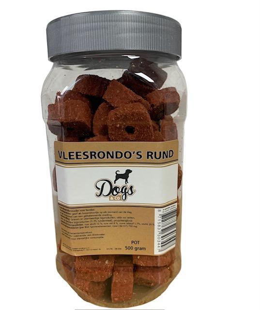 Snacks in Pot 500 gram -  Vleesrondos Rund (Hond), Dieren en Toebehoren, Dierenvoeding, Ophalen of Verzenden