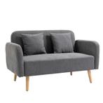 TRUUSK Dubbelbank Loveseat Met Kussen, Verstelbare Voetenste, Verzenden, Nieuw