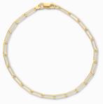 Gouden Paperclip Armband Finesse 9K, Verzenden, Nieuw