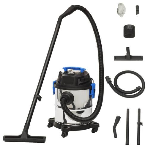vidaXL Nat- en droogzuiger 1200 W 20 L zilverkleurig, Witgoed en Apparatuur, Stofzuigers, Nieuw, Verzenden