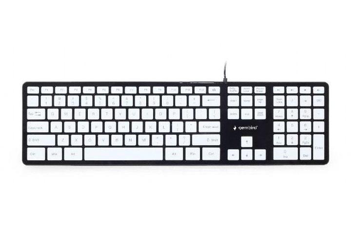 Gembird Slimline Chocolate Wired Keyboard KB-MCH-02-BKW-US, Computers en Software, Toetsenborden, Nieuw, Ophalen of Verzenden