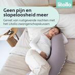 2dekans | Litollo Zwangerschapskussen – J-vorm & Ergonomisch, Ophalen of Verzenden, Zo goed als nieuw, Grijs