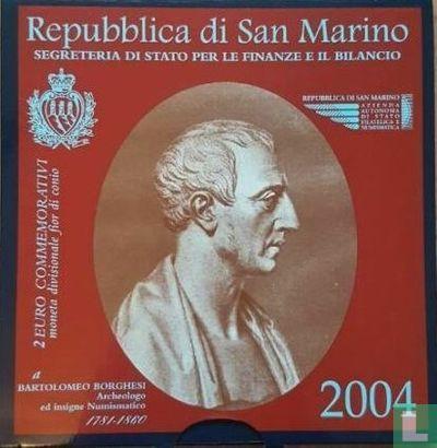 San Marino 2 euro 2004 (folder) Bartolomeo Borghesi, Postzegels en Munten, Munten | Europa | Euromunten, Losse munt, 2 euro, San Marino