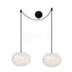 Umage Eos Cannonball Hanglamp 2-lichts, lampenkap wit/kabel, Verzenden, Nieuw