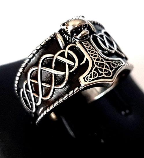 Zegelring - Drie-eenheid - Thors hamer (Mjöllnir) &, Antiek en Kunst, Antiek | Boeken en Bijbels