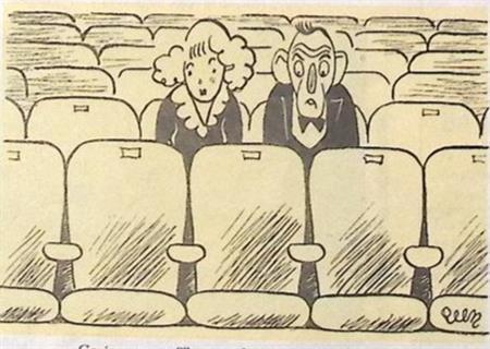 Een enge film op spotprent (lijst optie, Lithos) (Lithos), Antiek en Kunst, Kunst | Litho's en Zeefdrukken, Verzenden