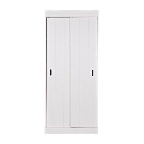 *WOONWINKEL* Woood Row Witte Kast Met Schuifdeuren, Huis en Inrichting, Kasten | Wandmeubels, Nieuw, Verzenden