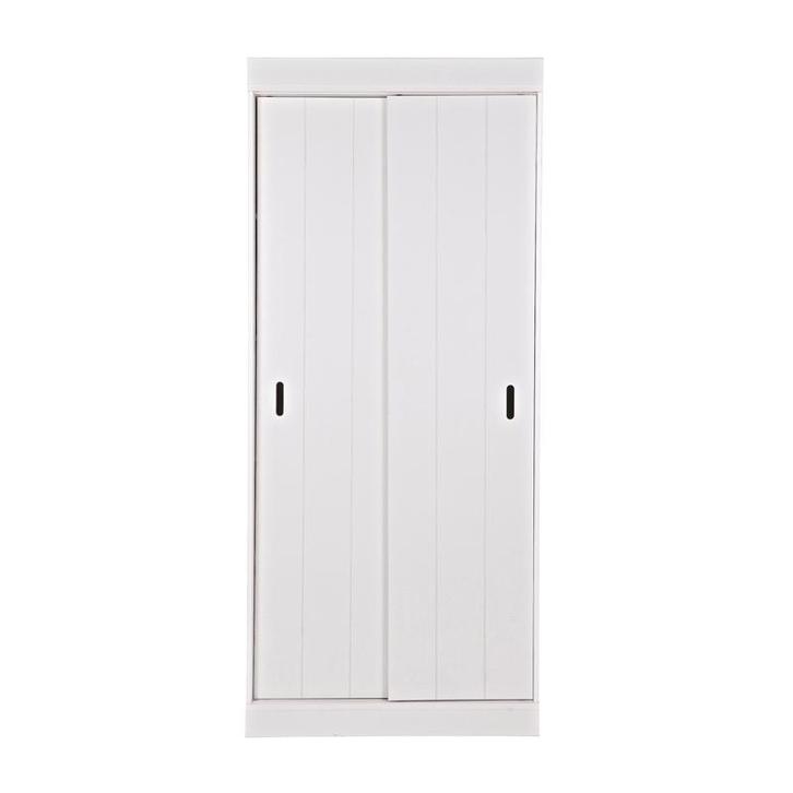 *WOONWINKEL* Woood Row Witte Kast Met Schuifdeuren, Huis en Inrichting, Kasten | Wandmeubels, Nieuw, Verzenden