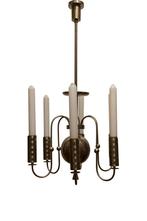 Moderne Kroonluchter, Strakke Luster, Chroom Luster, Huis en Inrichting, Ophalen of Verzenden, Gebruikt, Glas, Klassiek