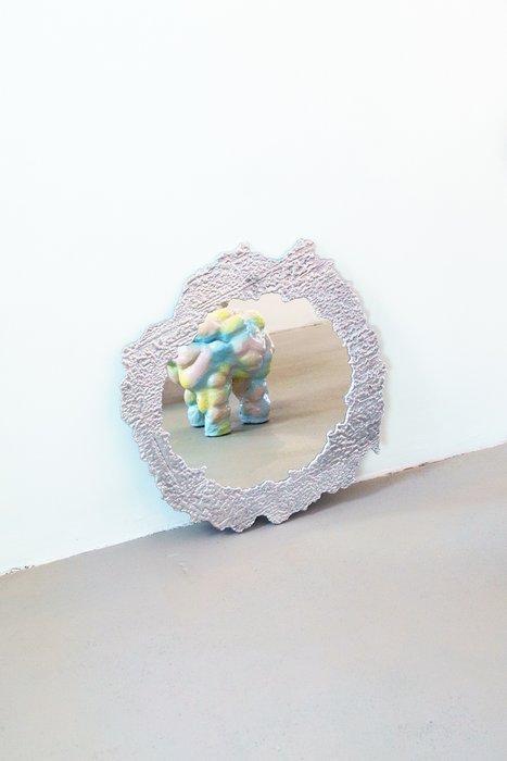 Studio ThusThat - Wandspiegel - Aluminium, Glas, Zilver, Antiek en Kunst, Kunst | Designobjecten