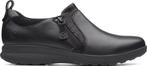 Clarks Un Adorn Zip Dames Instappers - Maat 38 - Black Combi, Verzenden, Nieuw