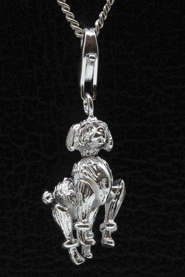 Zilveren Poedel bewegend hanger en/of bedel, Sieraden, Tassen en Uiterlijk, Bedels, Verzenden
