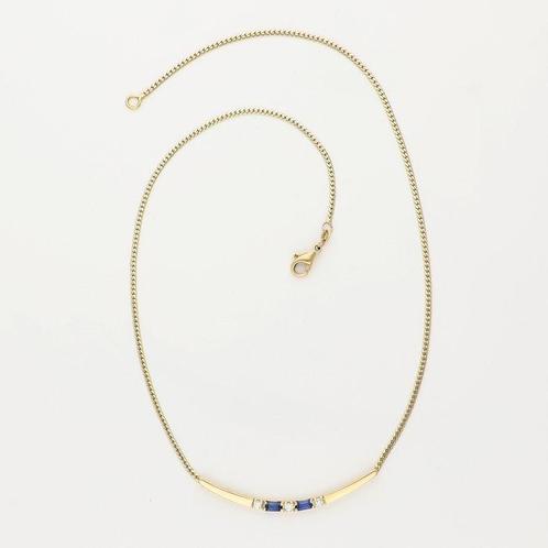 Halsketting - 14 karaat Geel goud Diamant (Natuurlijk) -, Sieraden, Tassen en Uiterlijk, Kettingen