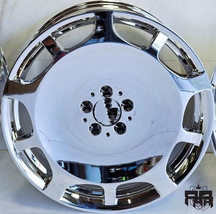 20 inch 5x112 JF Luxury FBX007 - Vacuum Chrome - Breedset, Auto-onderdelen, Banden en Velgen, Velg(en), Nieuw, Ophalen of Verzenden