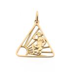 Gouden hanger van het naturisten symbool | Man (585), Ophalen of Verzenden, Gebruikt, Goud, Overige merken