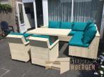 Hoekbank van steigerhout loungeset loungebank ACTIEPRIJZEN