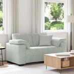 vidaXL Loveseat bank 120 cm fluweel lichtgrijs, Verzenden, Nieuw, Stof