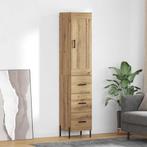 vidaXL Highboard Artisan Eiken 34,5 x 34 x 180 cm Bewerkt, Minder dan 50 cm, Verzenden, Nieuw, Minder dan 100 cm