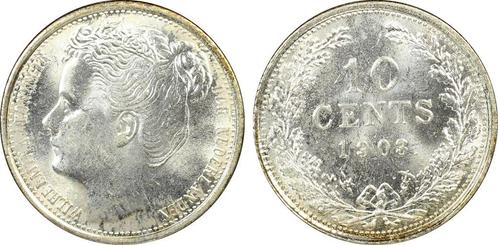Koningin Wilhelmina 10 cent 1903 PCGS MS65 gecertificeerd, Postzegels en Munten, Munten | Nederland, Losse munt, 10 cent, Koningin Wilhelmina