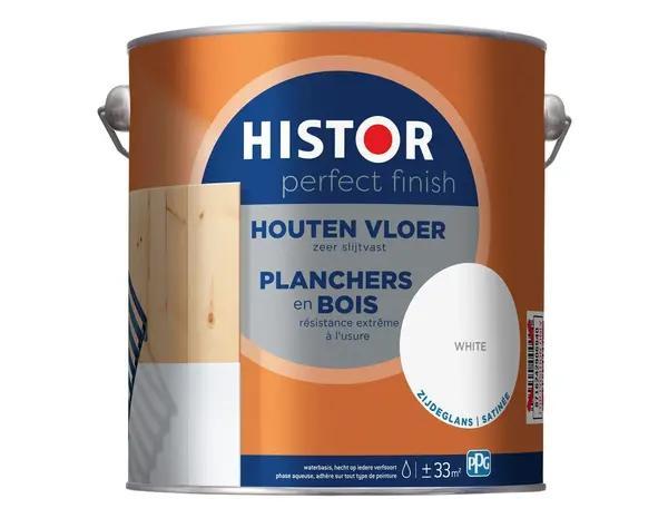 Histor Perfect Finish Houten Vloer Zijdeglans RAL 9010 |, Doe-het-zelf en Verbouw, Verf, Beits en Lak, Verf, Wit, Nieuw, Minder dan 5 liter