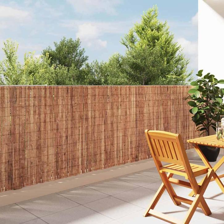 vidaXL Schorsschutting Bruin 400 x 125cm Schors, Tuin en Terras, Schuttingen, Nieuw, Hout, Verzenden