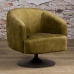 *WOONWINKEL* Tower Living Barga Fluwelen Draaifauteuil Groen, Huis en Inrichting, Verzenden, Nieuw, Stof