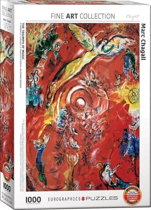 The Triumph of Music - Marc Chagall Puzzel (1000 stukjes) |, Hobby en Vrije tijd, Denksport en Puzzels, Nieuw, Verzenden