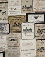 Stof met exclusieve wijnetiketten - 300x280cm - Artmaison, Antiek en Kunst