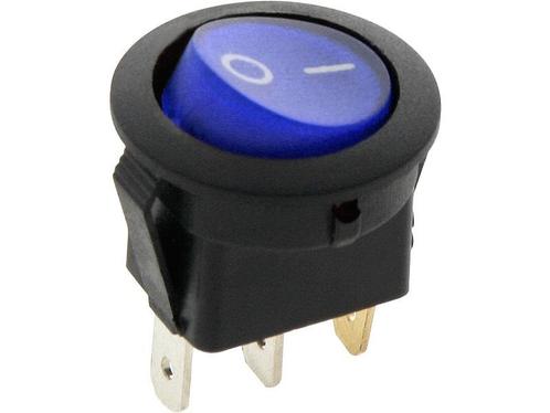 Schakelaar - blauw - 250 volt - 6A - verlicht rond - 3 pins, Doe-het-zelf en Verbouw, Overige Doe-het-zelf en Verbouw, Nieuw, Ophalen of Verzenden