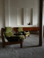 Lounge stoel (2) - Fluweel, Hout, Antiek en Kunst